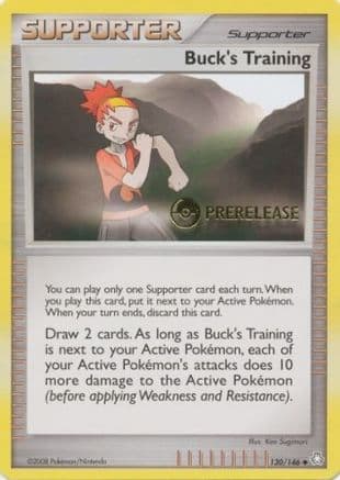 Buck's Training - 130/146 (Prerelease) — Miscellaneous Cards & Products Pokémon TCG card by Ken Sugimori