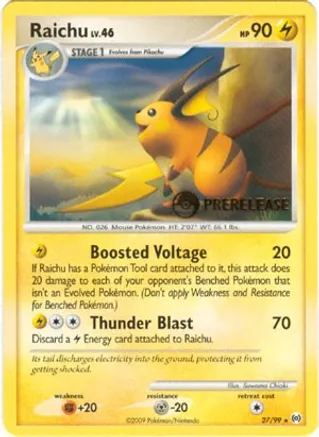 Raichu - 27/99 (Prerelease) — Nintendo Promos
