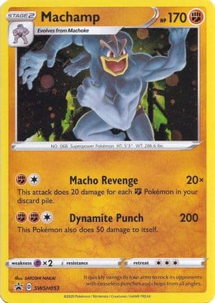 Machamp - SWSH053 — SWSH: Sword & Shield Promo Cards Pokémon TCG card by SATCHI NAKAI