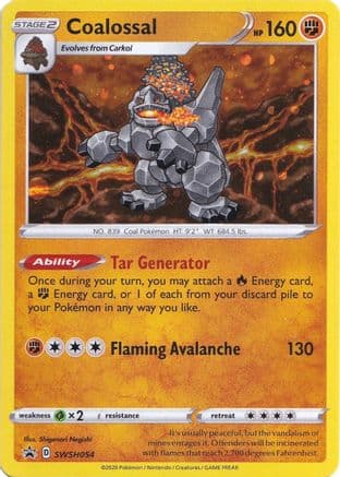 Coalossal - SWSH054 — SWSH: Sword & Shield Promo Cards Pokémon TCG card by Shigenori Negishi