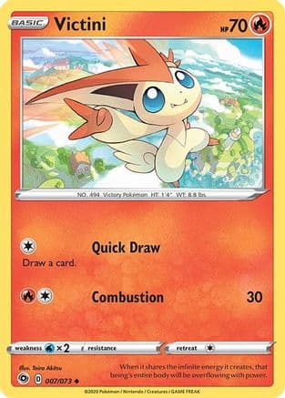 Victini — Champion's Path Pokémon TCG card by Taira Akitsu