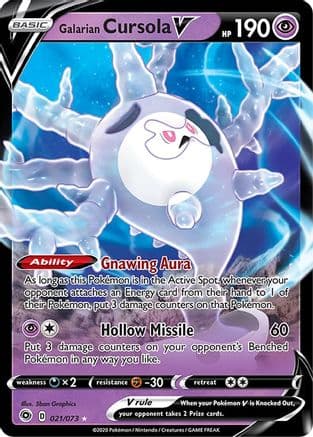 Galarian Cursola V — Champion's Path Pokémon TCG card by 5ban Graphics
