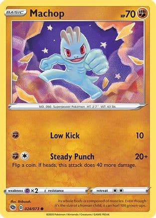 Machop — Champion's Path Pokémon TCG card by Shibuzoh.
