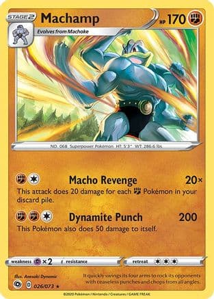 Machamp — Champion's Path Pokémon TCG card by Anesaki Dynamic