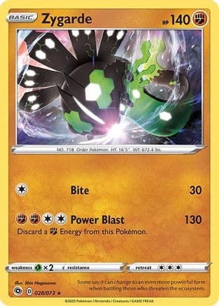 Zygarde — Champion's Path Pokémon TCG card by Shin Nagasawa