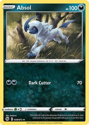 Absol — Champion's Path Pokémon TCG card by kodama