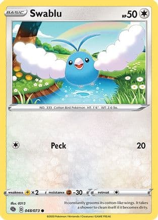 Swablu — Champion's Path Pokémon TCG card by 0313