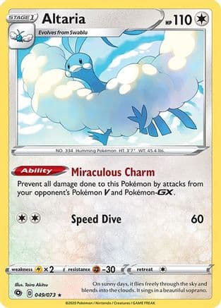 Altaria — Champion's Path Pokémon TCG card by Taira Akitsu