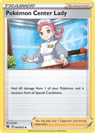 Pokemon Center Lady — Champion's Path Pokémon TCG card by kirisAki