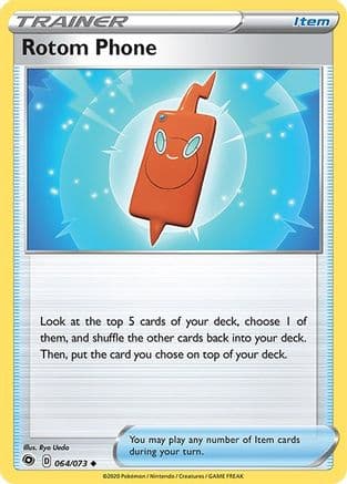 Rotom Phone — Champion's Path Pokémon TCG card by Ryo Ueda