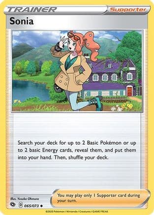 Sonia — Champion's Path Pokémon TCG card by Yusuke Ohmura