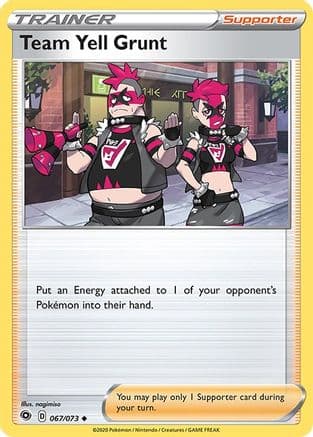 Team Yell Grunt — Champion's Path Pokémon TCG card by nagimiso
