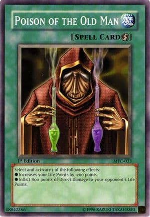 Poison of the Old Man — Magician's Force Yu-Gi-Oh! card by KAZUKI TAKAHASHI