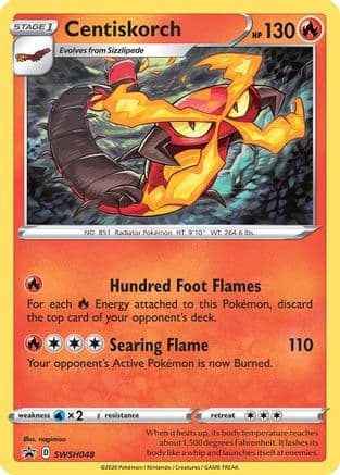 Centiskorch - SWSH048 — SWSH: Sword & Shield Promo Cards Pokémon TCG card by nagimiso
