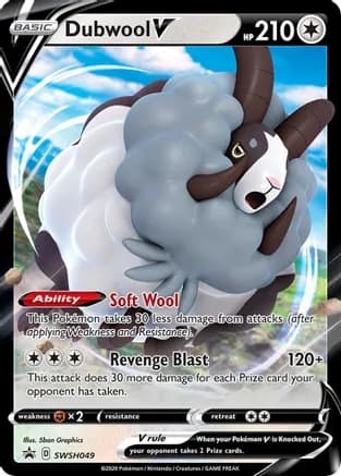 Dubwool V - SWSH049 — SWSH: Sword & Shield Promo Cards