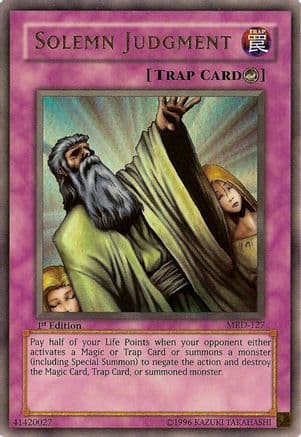 Solemn Judgment — Yu-Gi-Oh! card