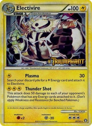 Electivire - 20/102 (Prerelease) — HGSS Promos Pokémon TCG card by TOKIYA
