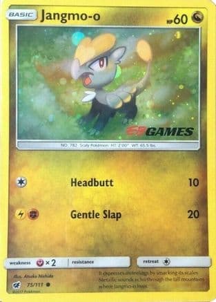 Jangmo-o - 75/111 (Cosmos Holo) (EB Games Promo) — Miscellaneous Cards & Products Pokémon TCG card by Anesaki Natsuko
