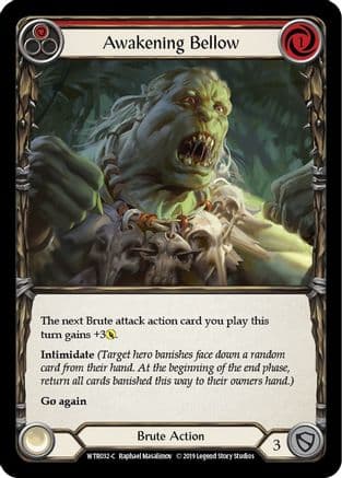 Awakening Bellow (Red) — Welcome to Rathe Flesh and Blood card by Raphael Masalimov