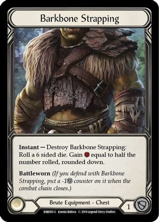 Barkbone Strapping — Hero Deck: Rhinar Flesh and Blood card by Ksenia Belova