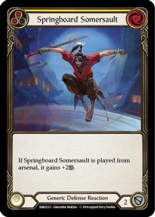 Springboard Somersault — Hero Deck: Rhinar Flesh and Blood card by Alexander Mokhov