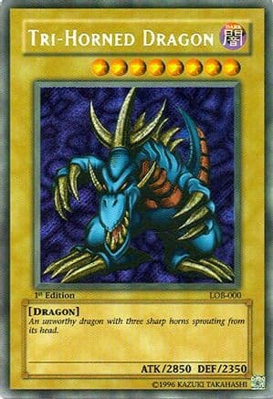 Tri-Horned Dragon (LOB-000) — The Legend of Blue Eyes White Dragon