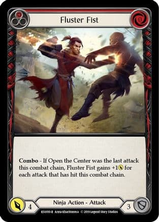 Fluster Fist (Red) — Hero Deck: Katsu Flesh and Blood card by Anna Kharitonova