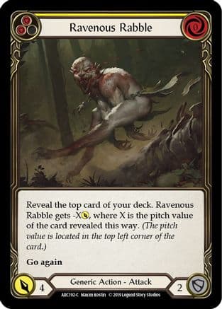Ravenous Rabble (Yellow) — Arcane Rising