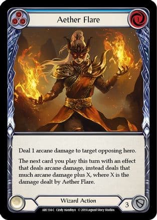 Aether Flare (Blue) — Arcane Rising Flesh and Blood card by Cindy Hndoyo