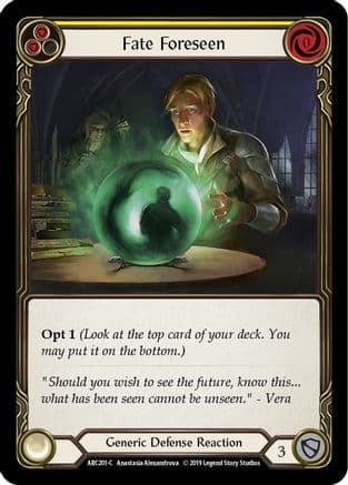 Fate Foreseen (Yellow) — Arcane Rising