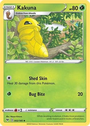 Kakuna — SWSH04: Vivid Voltage Pokémon TCG card by nagimiso