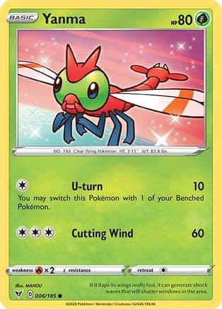 Yanma — SWSH04: Vivid Voltage Pokémon TCG card by OKACHEKE