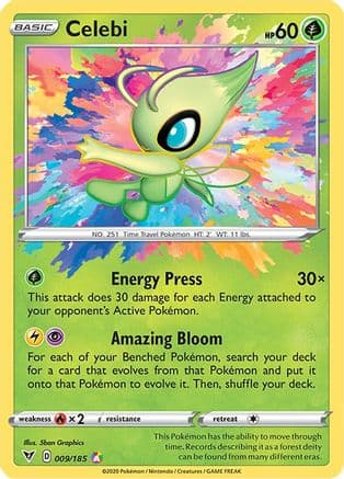 Celebi — SWSH04: Vivid Voltage Pokémon TCG card by 5ban Graphics