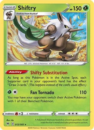 Shiftry — SWSH04: Vivid Voltage Pokémon TCG card by Uta