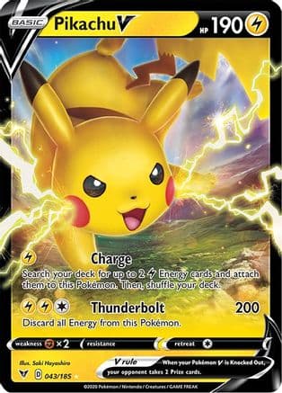 Pikachu V — SWSH04: Vivid Voltage Pokémon TCG card by Saki Hayashiro