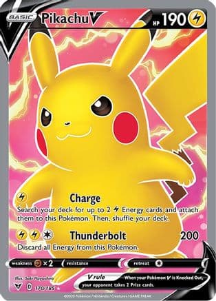 Pikachu V (Full Art) — Pokémon TCG card