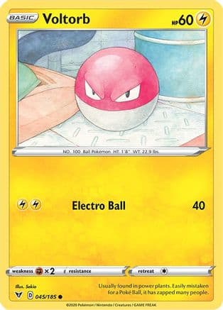Voltorb — SWSH04: Vivid Voltage Pokémon TCG card by Sekio