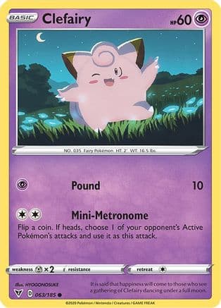 Clefairy — SWSH04: Vivid Voltage Pokémon TCG card by HYOGONOSUKE