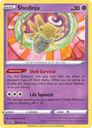 Shedinja — SWSH04: Vivid Voltage Pokémon TCG card by Tomokazu Komiya