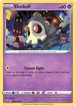 Duskull — SWSH04: Vivid Voltage Pokémon TCG card by nagimiso