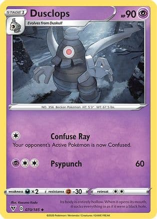 Dusclops — SWSH04: Vivid Voltage Pokémon TCG card by Kazuma Koda
