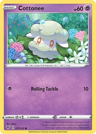 Cottonee — SWSH04: Vivid Voltage Pokémon TCG card by Mizue