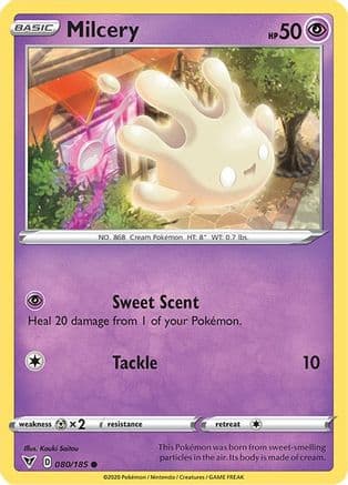 Milcery — SWSH04: Vivid Voltage Pokémon TCG card by Kouki Saitou