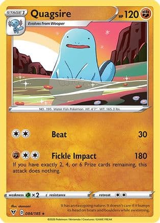 Quagsire — SWSH04: Vivid Voltage Pokémon TCG card by otumami