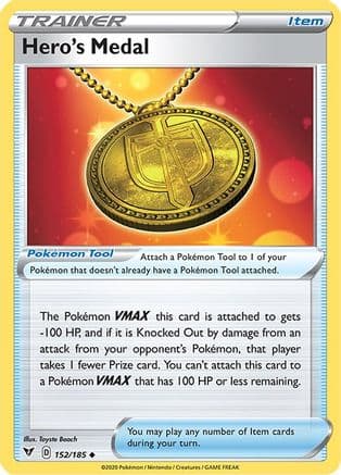 Hero's Medal — SWSH04: Vivid Voltage Pokémon TCG card by Toyste Beach