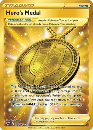 Hero's Medal (Secret) — SWSH04: Vivid Voltage