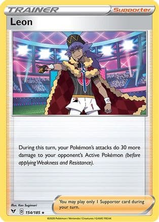 Leon — SWSH04: Vivid Voltage Pokémon TCG card by Ken Sugimori