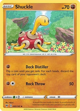 Shuckle — SWSH04: Vivid Voltage Pokémon TCG card by Mizue