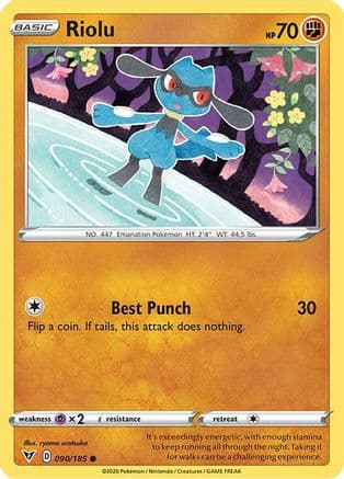 Riolu — SWSH04: Vivid Voltage Pokémon TCG card by ryoma uratsuka