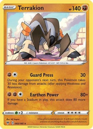 Terrakion — SWSH04: Vivid Voltage Pokémon TCG card by NC Empire